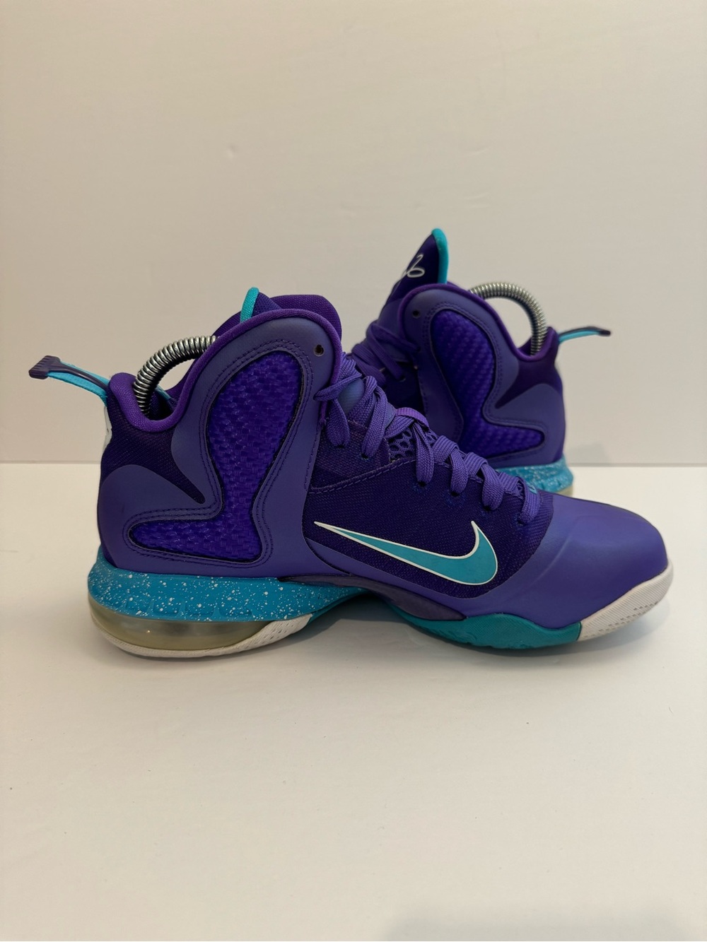 Nike LeBron 9 Summit Lake Hornets 472664-500 GS Size 6.5Y Basketball Shoes - Picture 5 of 9